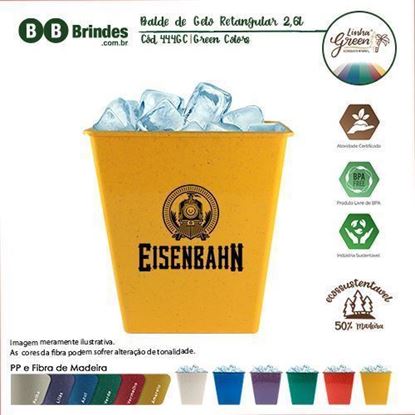 Imagem de Balde de Gelo Retangular 2,6l Green Colors