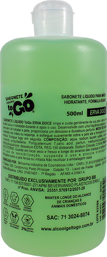 Imagem de Sabonete Líquido Erva Doce ToGo 500ml