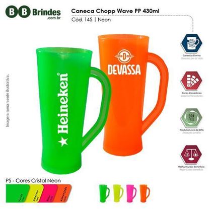 Imagem de Caneca Chopp Wave PP 430ml