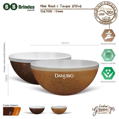 Imagem de Mini Bowl Green 240ml com tampa