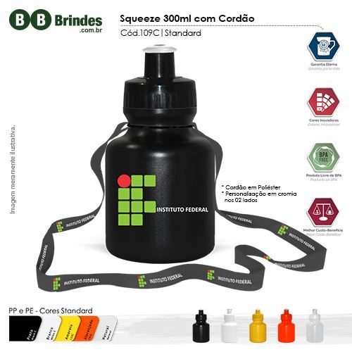 Imagem de Squeeze 300ml com Cordão