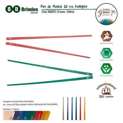 Par Hashis ecológico GREEN Fibras COLORS 21cm