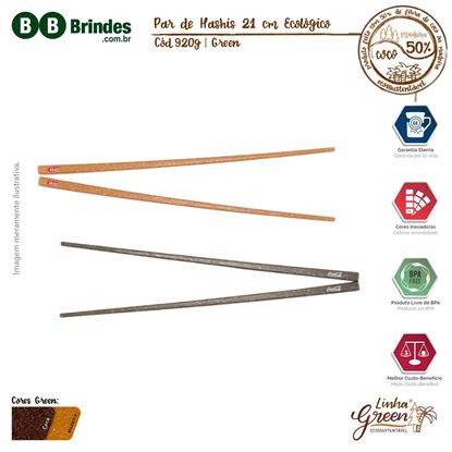 Par Hashis ecológico GREEN Fibras 21cm